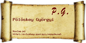 Pölöskey Györgyi névjegykártya