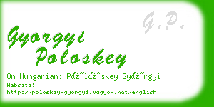 gyorgyi poloskey business card